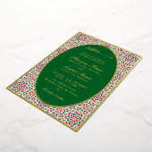 Invitation En Aluminium Moroccan Mosaic Terracotta Stones Islamic Wedding  (Rotation)