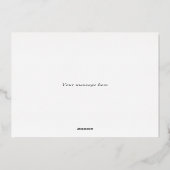 Invitation En Aluminium Mors de filet argenté élégant avec monogramme eque (Verso)