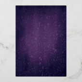 Invitation En Aluminium Morsures pourpres & Bubly Holiday Gold (Verso)