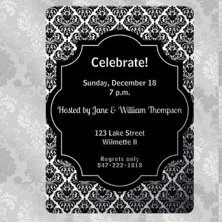 Invitation En Aluminium Motif Damas 