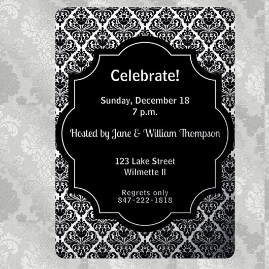 Invitation En Aluminium Motif Damas