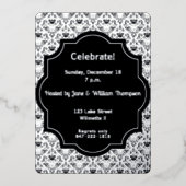 Invitation En Aluminium Motif Damas (Recto)