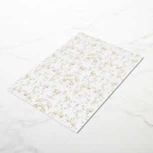 Invitation En Aluminium Motif floral monochrome – Art élégant sans couture
