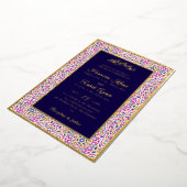 Invitation En Aluminium Motif géométrique turc pour mariage islamique (Rotation)