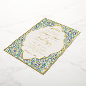 Invitation En Aluminium Motif géométrique turc pour mariage islamique (Rotation)