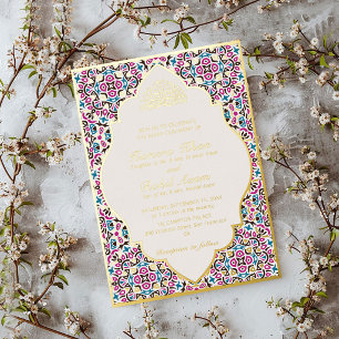 Invitation En Aluminium Motif marocain Bijou Treillis Islamique