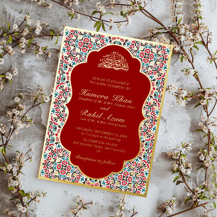 Invitation En Aluminium Motif marocain Bijou Treillis Islamique