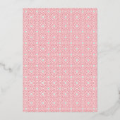 Invitation En Aluminium Motif musulman  rose or Mariage (Verso)