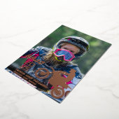Invitation En Aluminium Motocross 2 Rose de graduation photo Gold (Rotation)