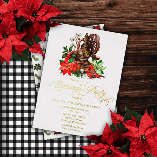 Invitation En Aluminium Moulin à Café Nostalgique Fête de Noël du Cardin