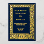 Invitation En Aluminium Moyen âge ca. 1477 Foliage Mariage frontalier (Recto)