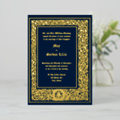 Invitation En Aluminium Moyen âge ca. 1477 Foliage Mariage frontalier (Debout devant)