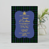 Invitation En Aluminium Murray Clan Tartan Mariage (Debout devant)