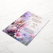 Invitation En Aluminium Mythique aquarelle fée princesse rose floral (Rotation)