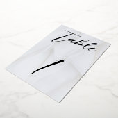 Invitation En Aluminium N° 1 de table en feuille or rose/blanc (Rotation)