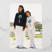 Invitation En Aluminium Natasha Photo Monogramme Mariage moderne (Verso)