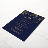 Invitation En Aluminium Navy Love Birds 50th Wedding Anniversary  (Rotation)