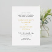 Invitation En Aluminium Nettoyer mariage élégant (Debout devant)
