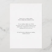 Invitation En Aluminium Nettoyer mariage élégant (Verso)