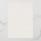 Invitation En Aluminium Neutral Wedding Table Number with Real Foil (Verso)