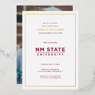 Invitation En Aluminium New Mexico State University Graduation