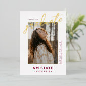Invitation En Aluminium New Mexico State University Graduation (Debout devant)