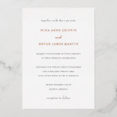 Invitation En Aluminium Nina Simple mariage élégant (Recto)