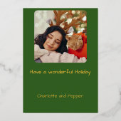 Invitation En Aluminium Noël de chat Purr-fect Foil Noël (Verso)