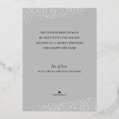 Invitation En Aluminium Noël des étoiles d'argent (Verso)