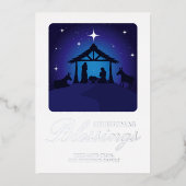 Invitation En Aluminium Noël Nativité Scène Chrétienne Bénédiction Chrétie (Recto)