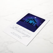Invitation En Aluminium Noël Nativité Scène Chrétienne Bénédiction Chrétie (Rotation)