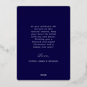 Invitation En Aluminium Noël Nativité Scène Chrétienne Bénédiction Chrétie (Verso)