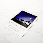 Invitation En Aluminium Noël Nativité Scène Gloire à Dieu chrétien (Rotation)