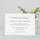 Invitation En Aluminium Noelle Elegant Wedding (Debout devant)