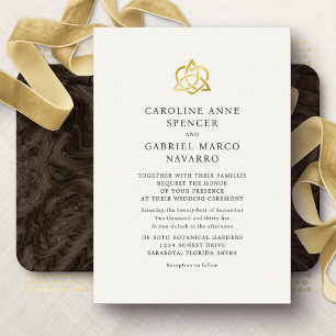 Invitation En Aluminium Nœud Celtique Mariage Irlandais
