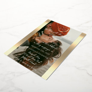 Invitation En Aluminium Noir Blanc Personnalisé Photo Monogramme Événement