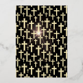 Invitation En Aluminium Noir et Or Jésus Croix Toutes les Occasions Religi (Verso)