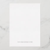 Invitation En Aluminium Noir moderne Calligraphie Script Mariage Or (Verso)