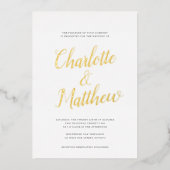 Invitation En Aluminium Nom surdimensionné Calligraphy Script Mariage REAL (Recto)