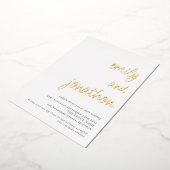 Invitation En Aluminium Noms de script Glam Code QR Mariage Luxe Réel (Rotation)