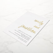 Invitation En Aluminium Noms de script glamour Code QR Mariage Luxe Réel (Rotation)