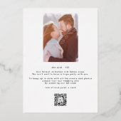 Invitation En Aluminium NOMS D'OR Modernes | Photo Modifiable Enregistrer  (Verso)