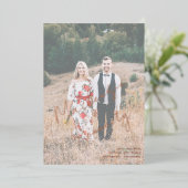 Invitation En Aluminium Noms écrits à la main Photo Gold Foil Enregistrer  (Debout devant)