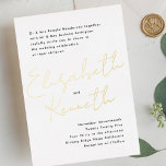 Invitation En Aluminium Noms personnalisés or moderne simple Mariage noir<br><div class="desc">Voici la suite Mariage Simple Modern Custom Names, le choix idéal pour les couples qui recherchent une touche élégante et personnalisée à leur papeterie mariage. Cette suite exquise est conçue pour refléter votre style unique et célébrer l'occasion joyeuse de votre jour de mariage. La faire-part de mariage et la suite...</div>