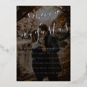 Invitation En Aluminium Noms scénarisés Mariage photo Silver (Recto)