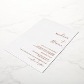 Invitation En Aluminium Noms script simple script mariage rose or (Rotation)