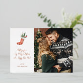 Invitation En Aluminium Note de stockage de Noël Photo Noël (Debout devant)