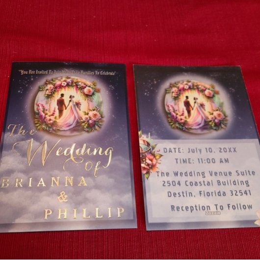 Invitation En Aluminium Notre Amour Atteint Le Mariage Lune