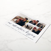 Invitation En Aluminium Notre aventure commence | Multi Photo Enregistrer (Rotation)