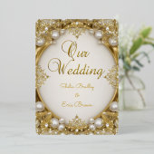 Invitation En Aluminium Notre Mariage (Debout devant)